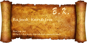 Bajnok Kerubina névjegykártya